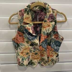 Vintage looking tapestry vest- perfect for that 80s party